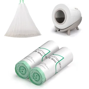 Bolsas de residuos para arenero automático de gatos, 50x50 cm – Compatible con LitterBot