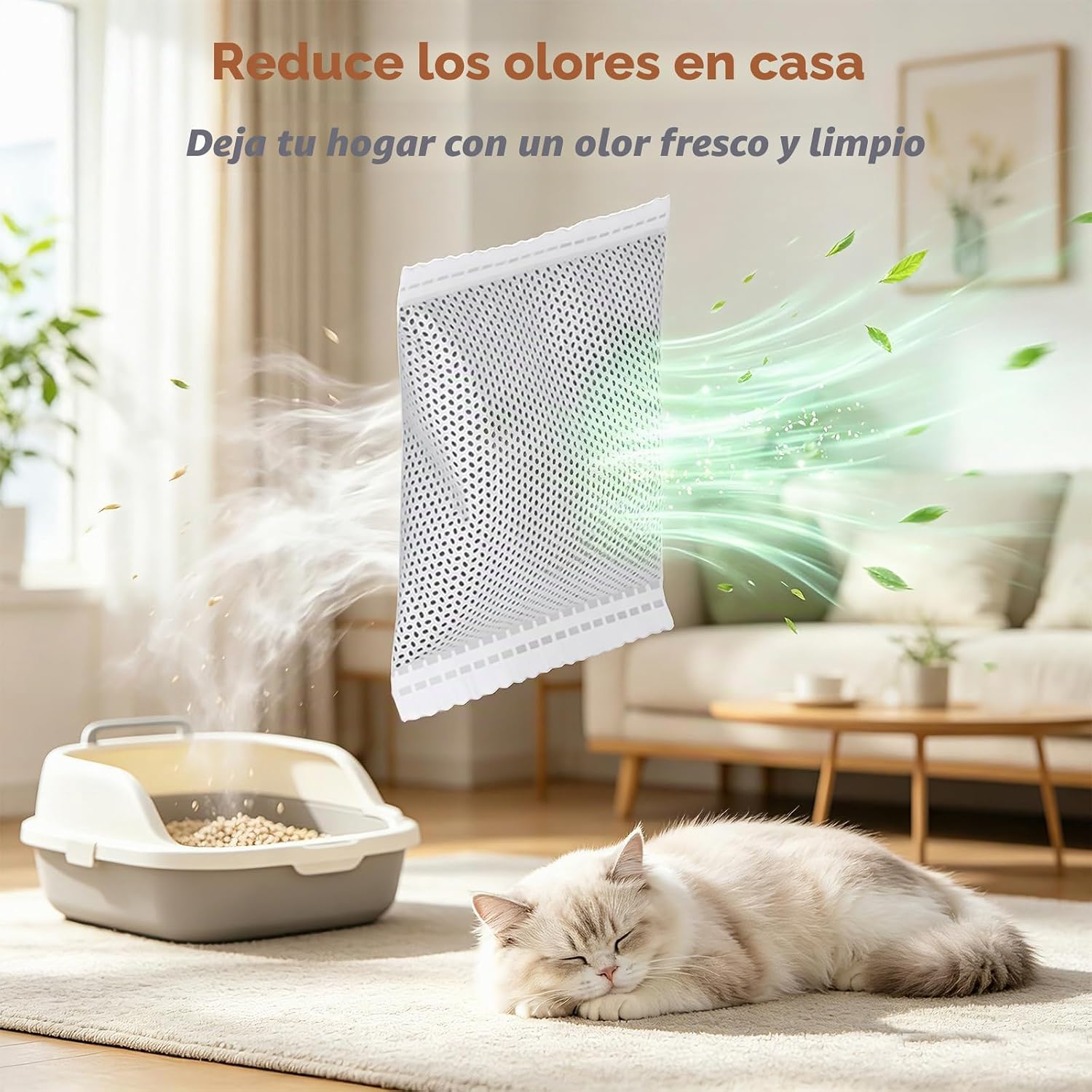 Filtro de carbón activado para arenero automático, elimina olores - Imagen 4