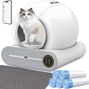 XQDKoon - Arenero Autolimpiable Inteligente para Gatos con App, 65L